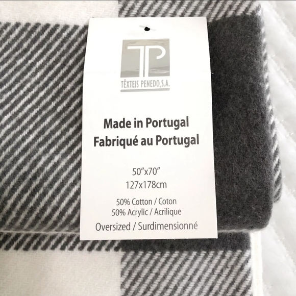 Texteis Penedo 50"x70" Bohemian Modern Fine Linen Throw Blanket Made Portugual - Picture 4 of 9